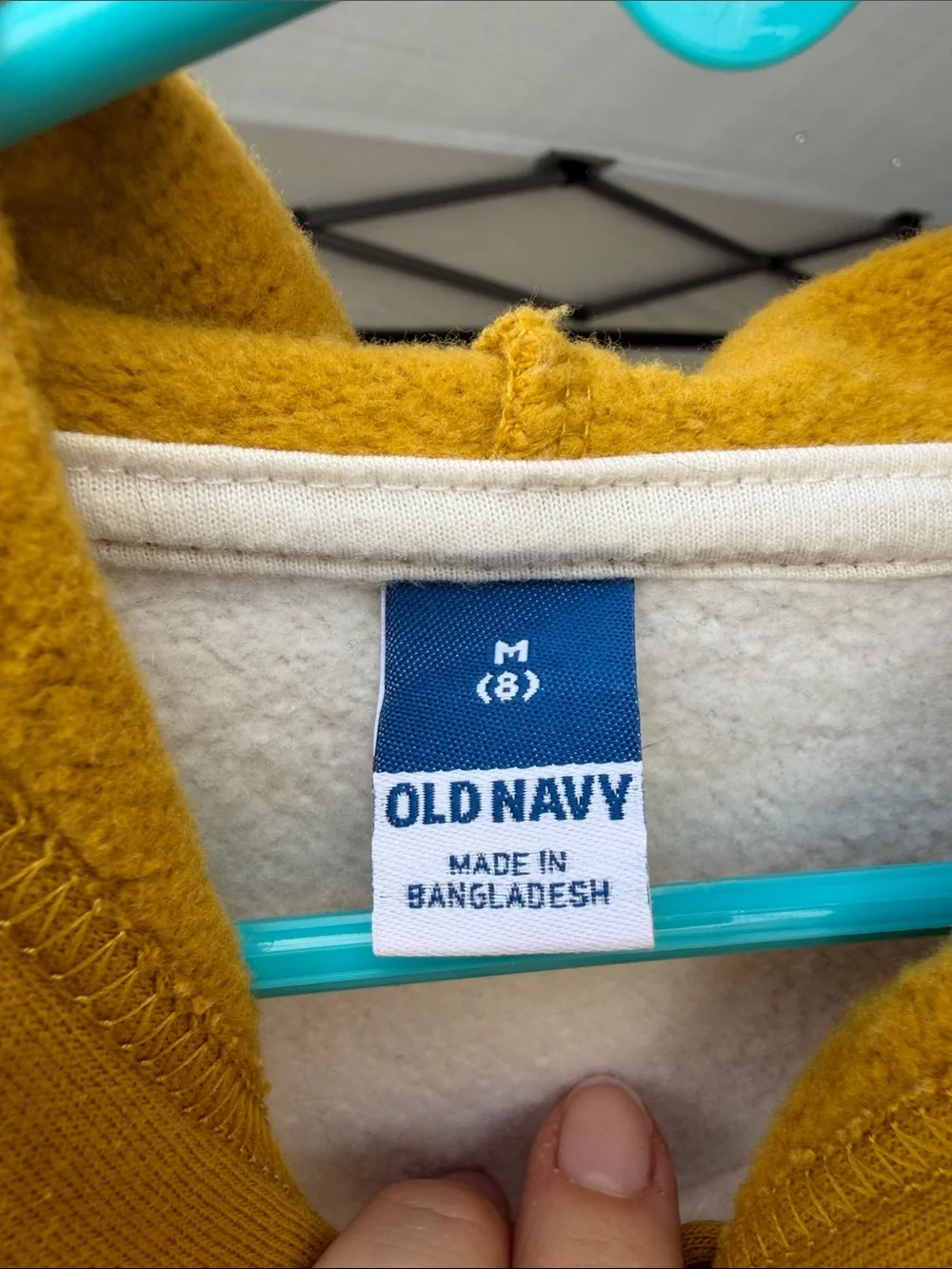 Old Navy Colorblock Hoodie - White, Navy & Mustard